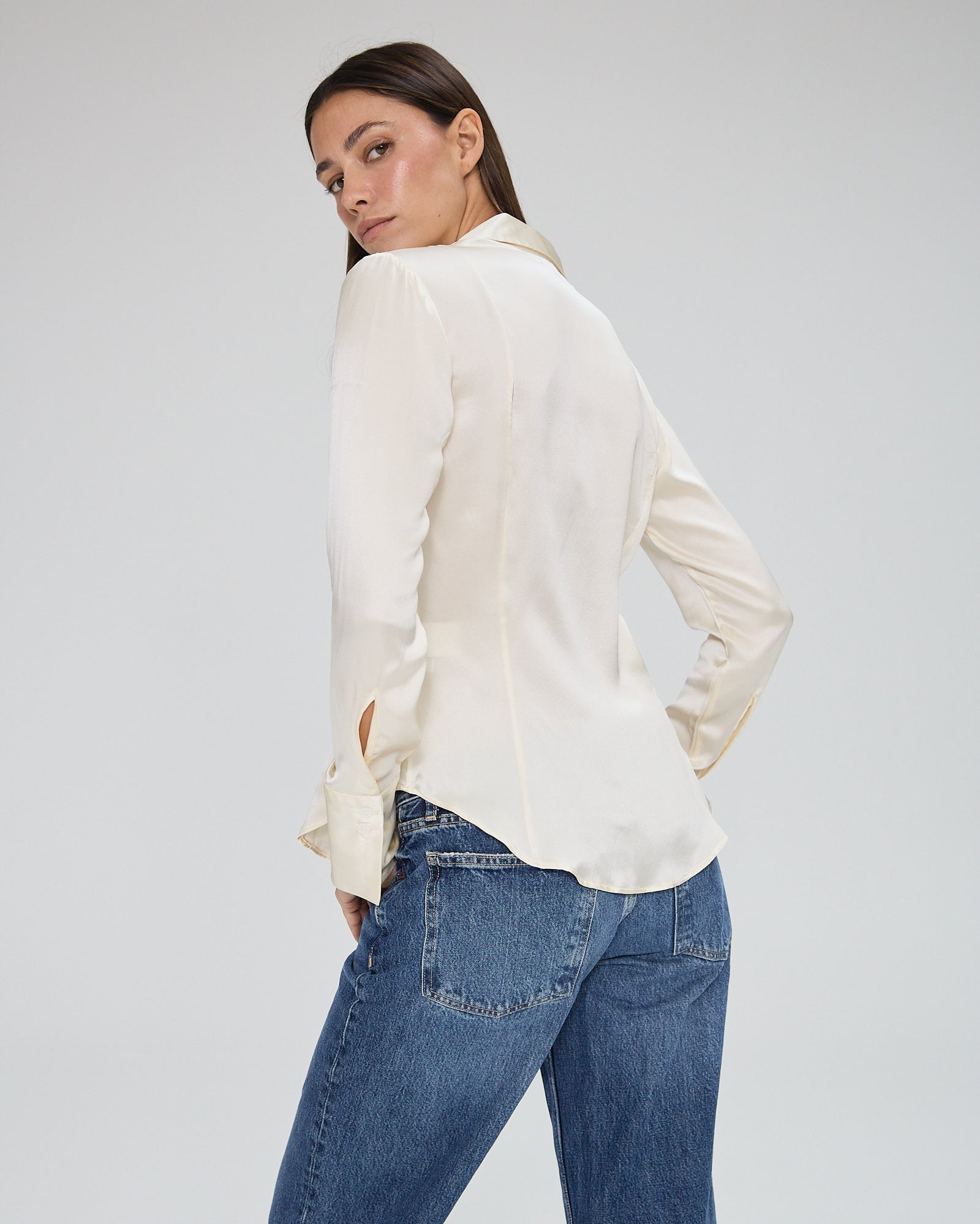 Emilie Ruffle Sleeve Blouse- Butter