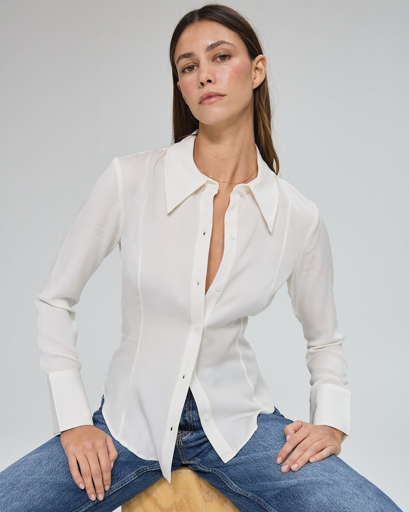 Evie Blouse in Ivory