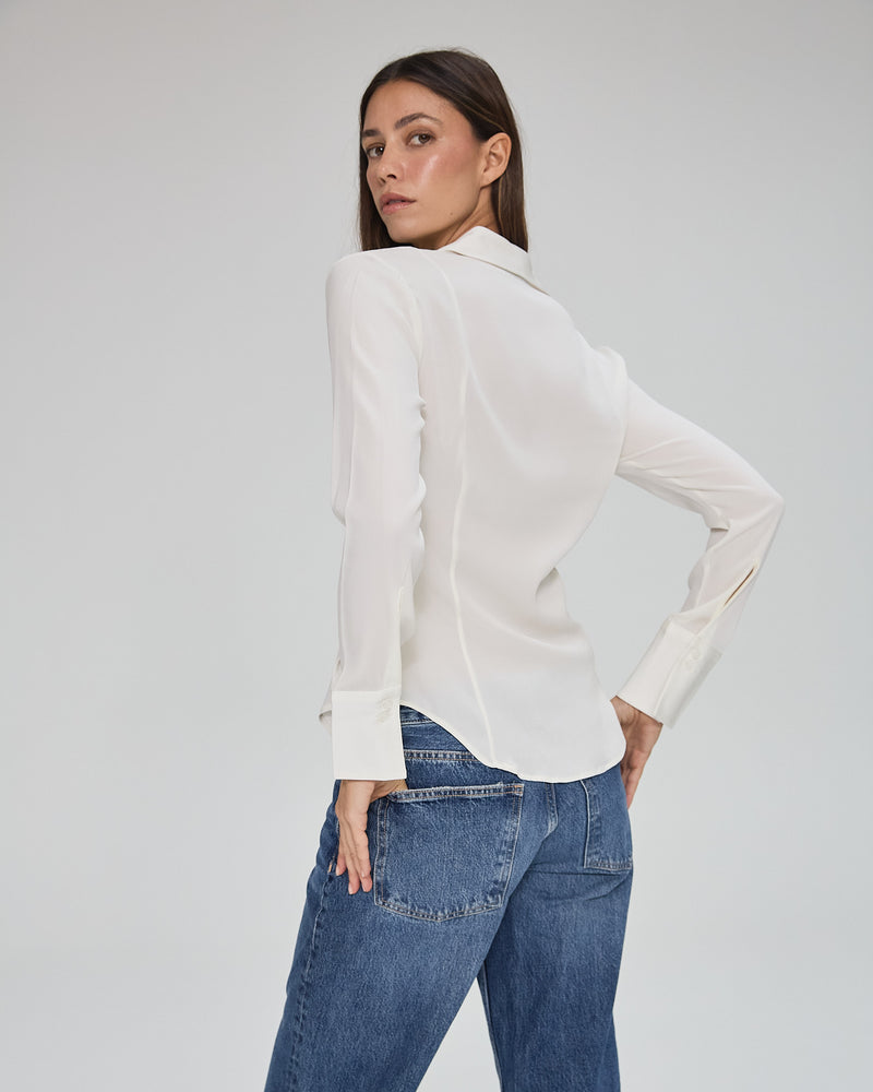 Evie Blouse in Ivory