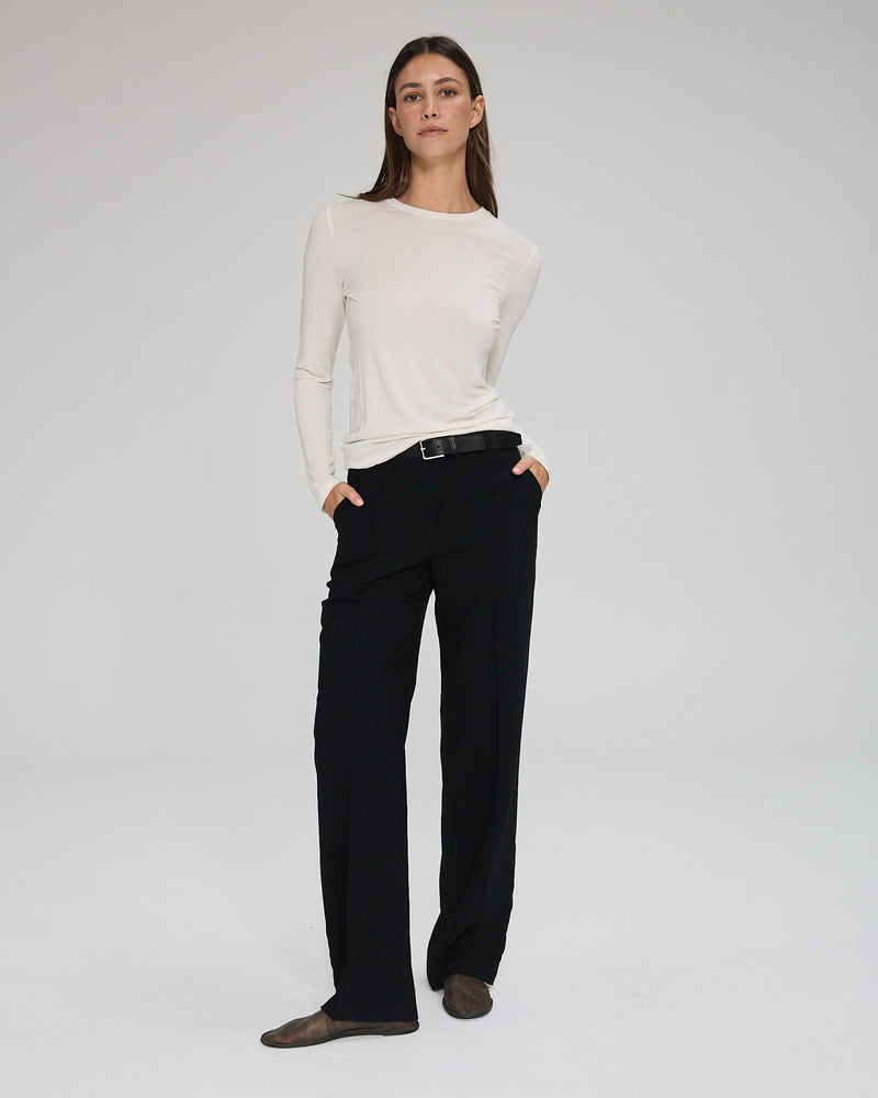 Stevie Slim Trouser in Black