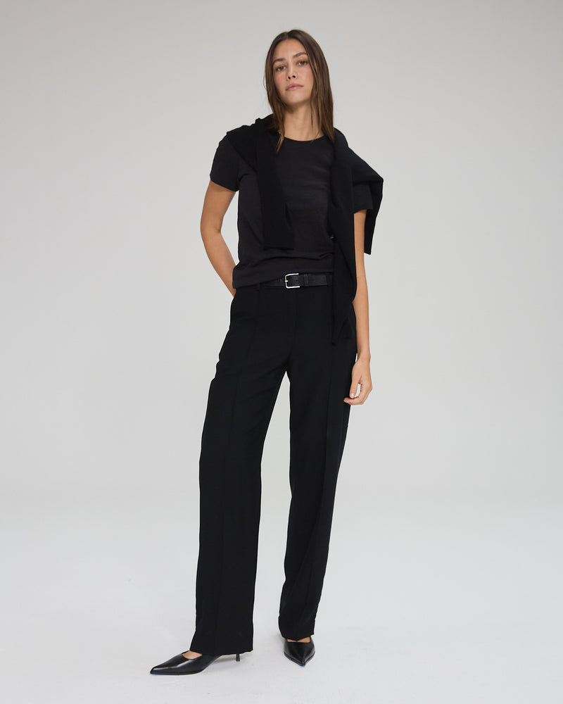 Stevie Slim Trouser in Black