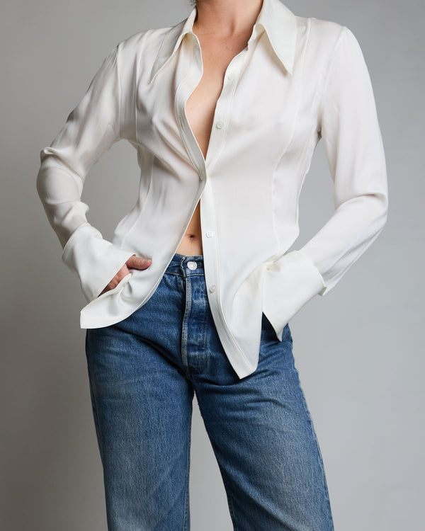 Evie Blouse in Ivory